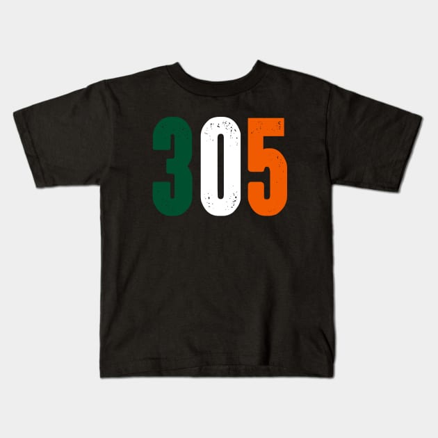 Miami Hurricanes 305 Kids T-Shirt by TextTees